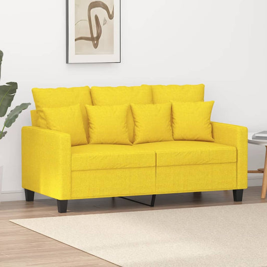 2-personers sofa lys gul 120 cm stof
