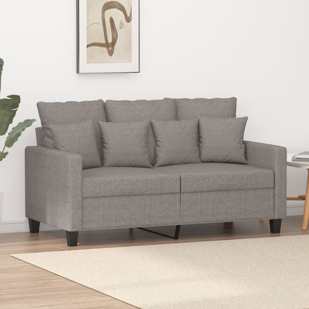 2-personers sofa taupe 120 cm stof