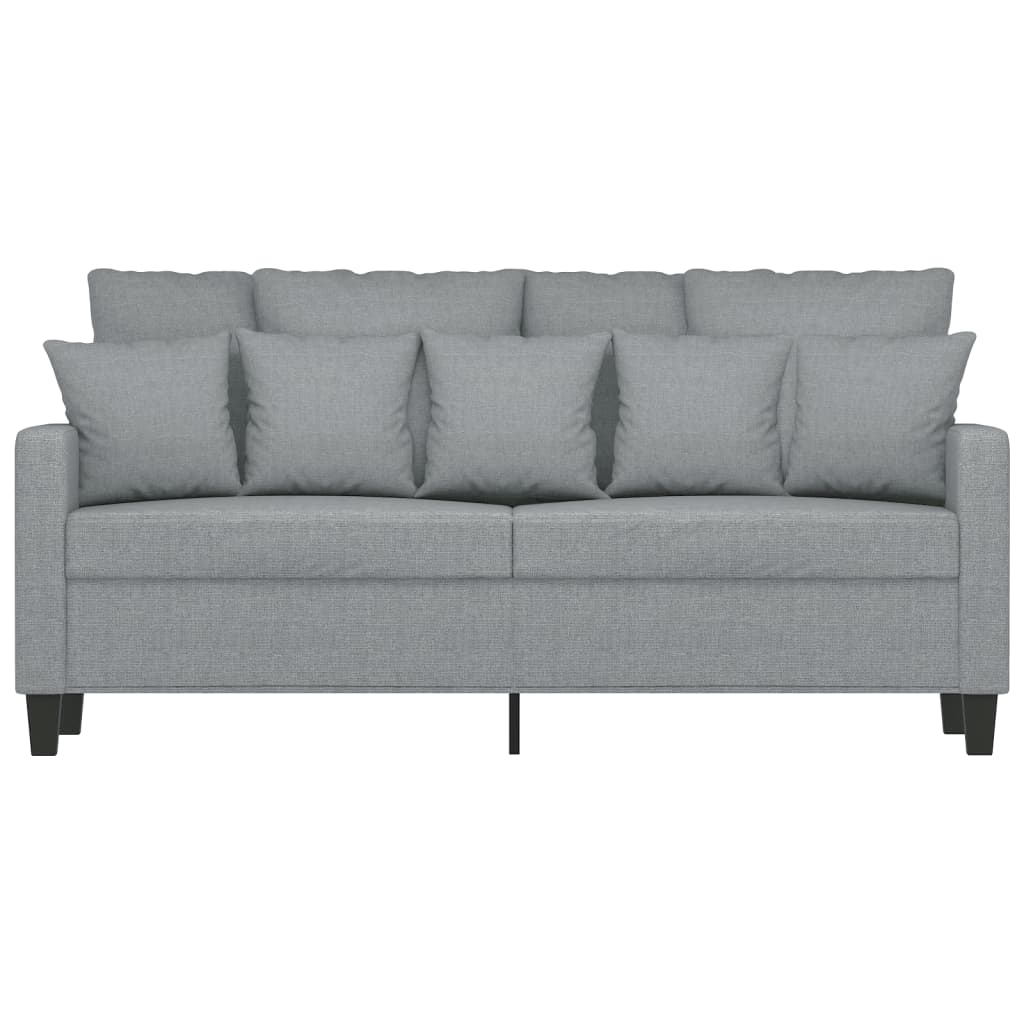 2-personers sofa lysegrå 140 cm stof