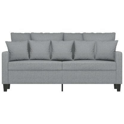 2-personers sofa lysegrå 140 cm stof