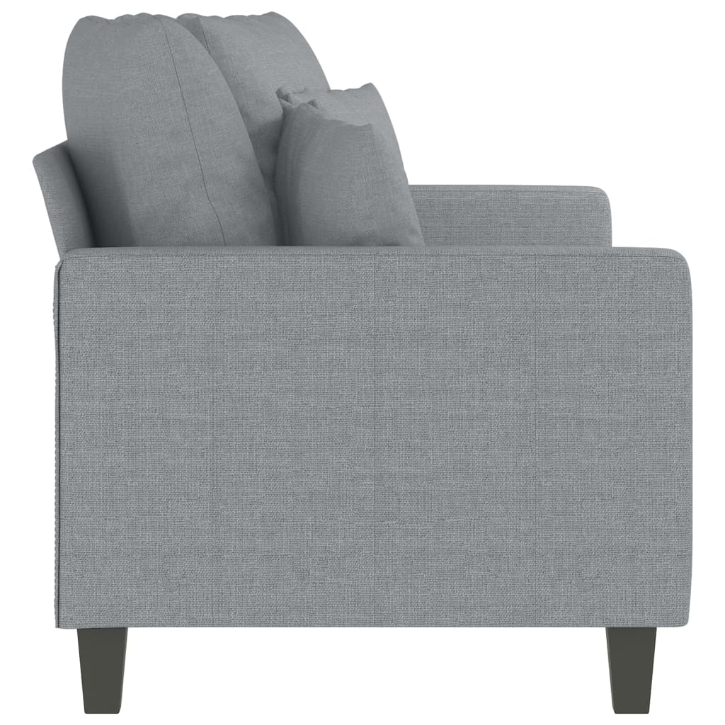 2-personers sofa lysegrå 140 cm stof