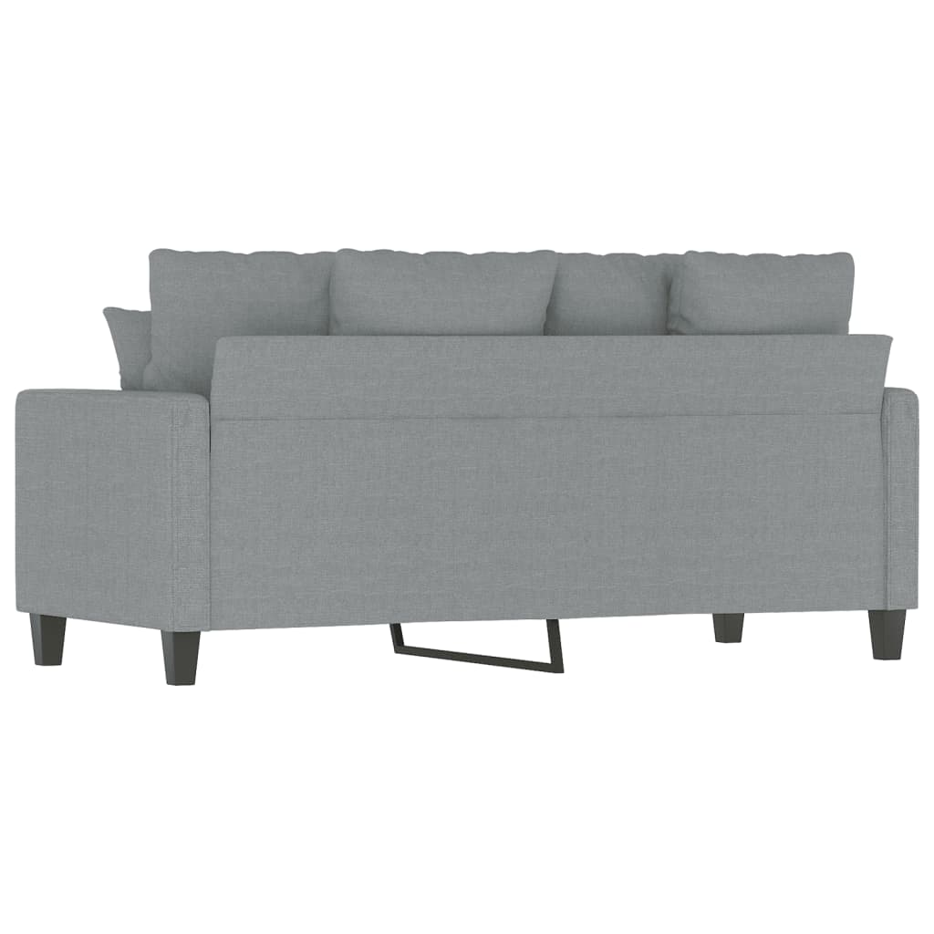 2-personers sofa lysegrå 140 cm stof