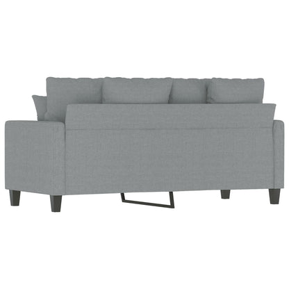 2-personers sofa lysegrå 140 cm stof