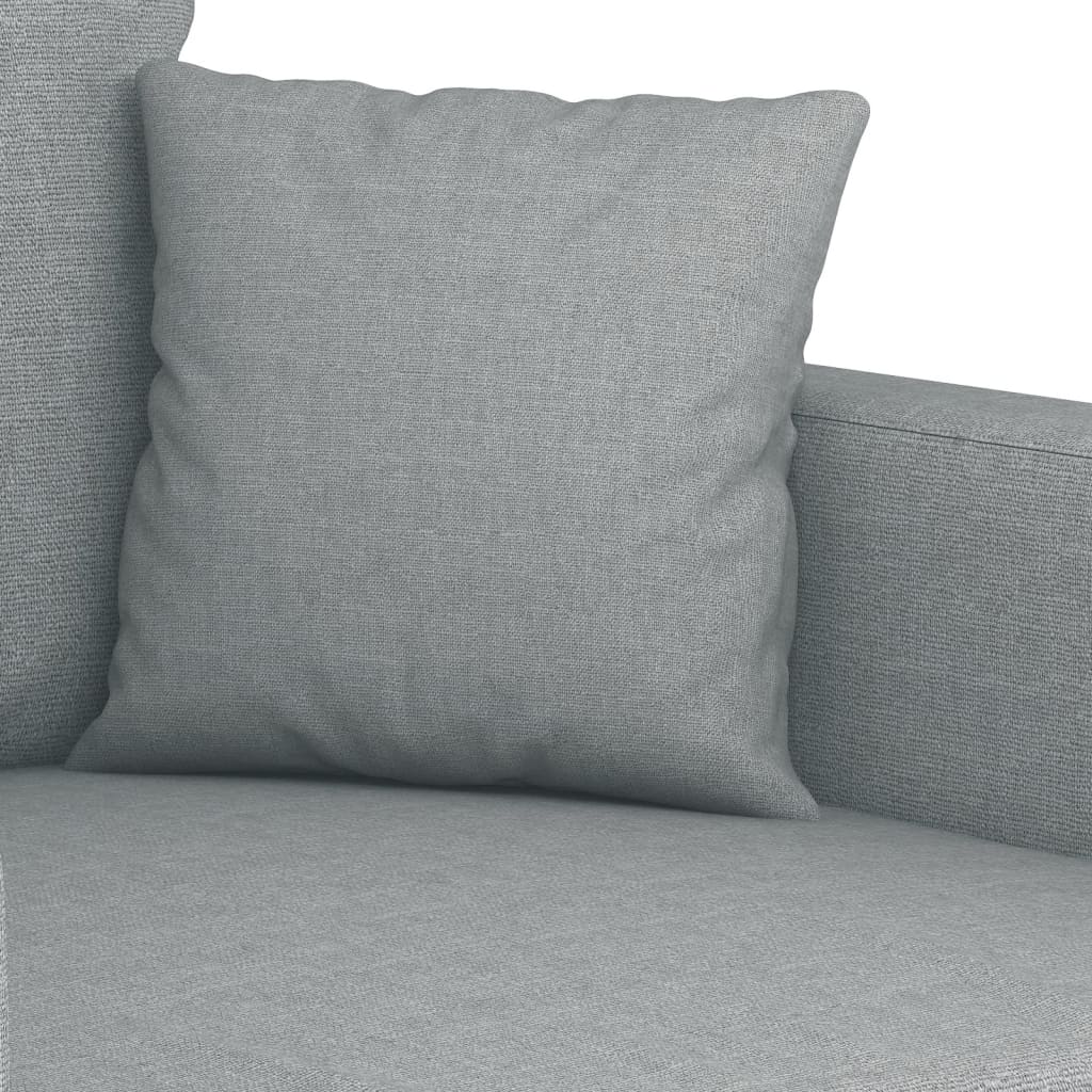 2-personers sofa lysegrå 140 cm stof