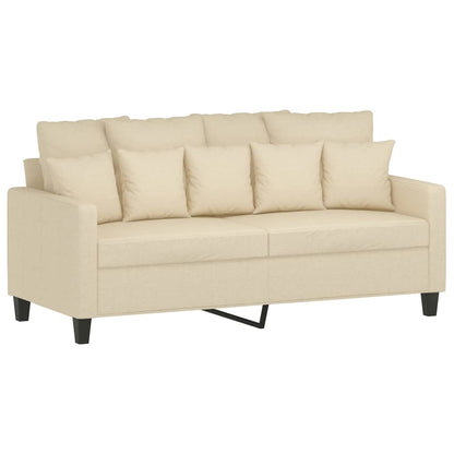 2-personers sofa creme 140 cm stof