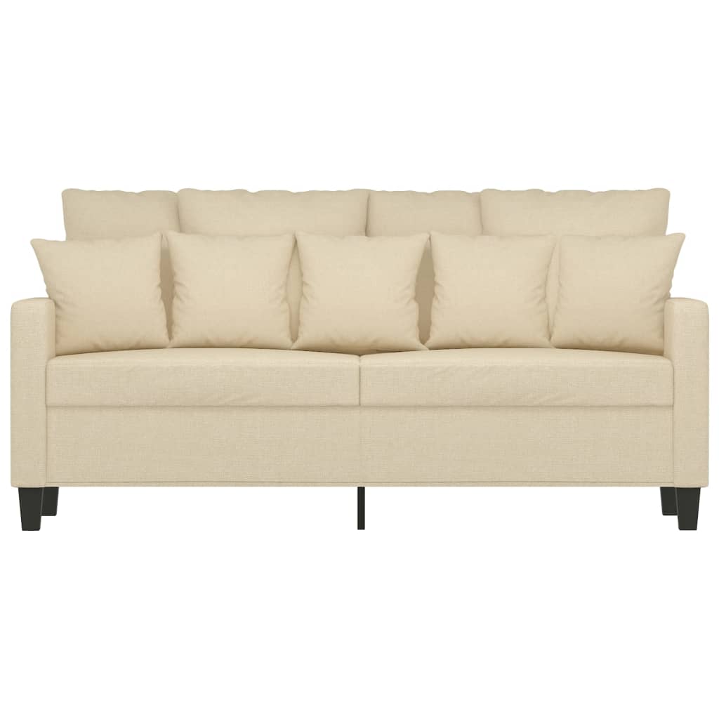 2-personers sofa creme 140 cm stof