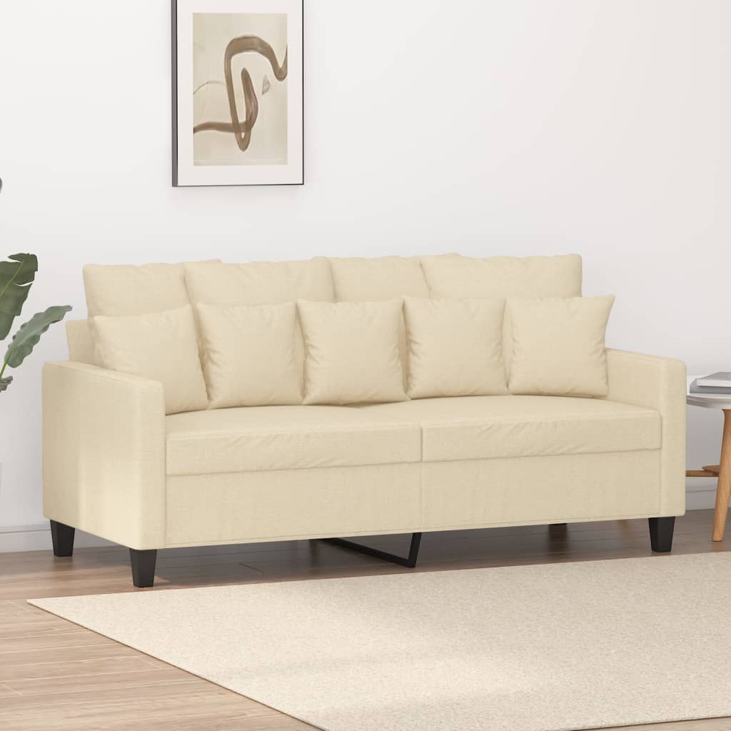 2-personers sofa creme 140 cm stof