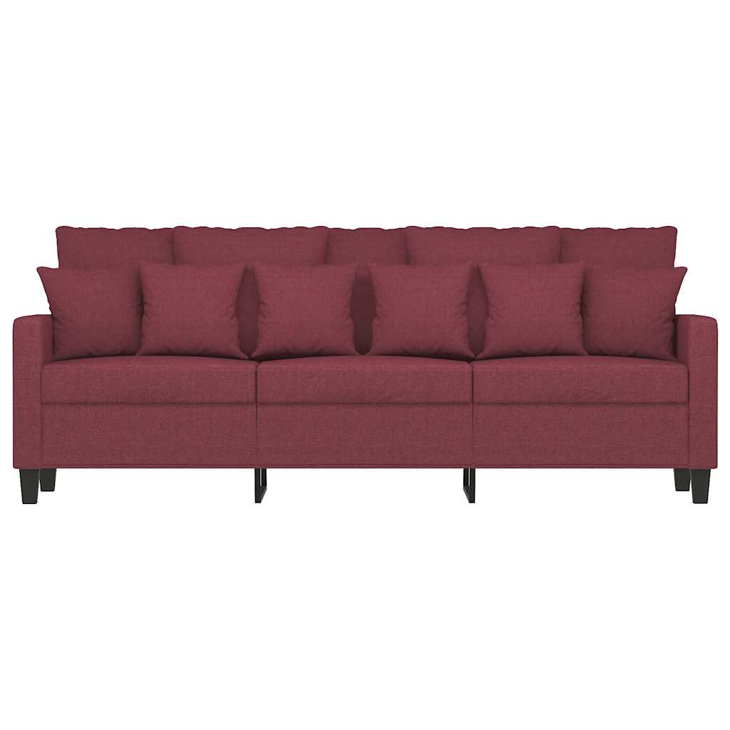 3-Sitzer-Sofa Weinrot 180 cm Stoff