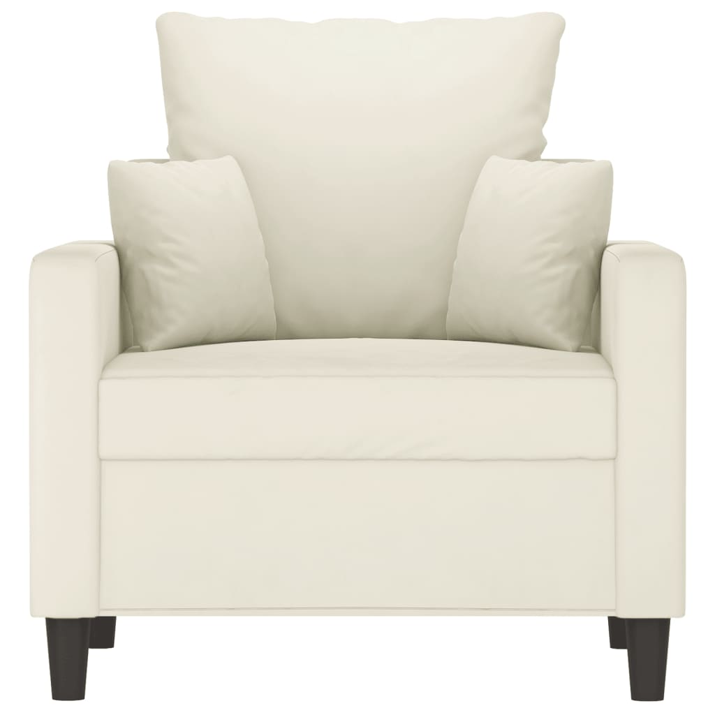 Sessel Creme 60 cm Samt