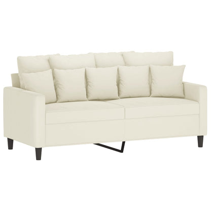 2-personers sofa creme 140 cm fløjl