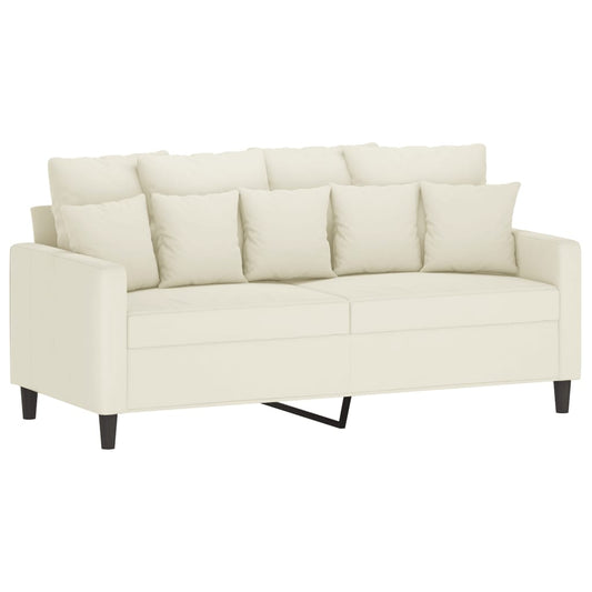 2-personers sofa creme 140 cm fløjl