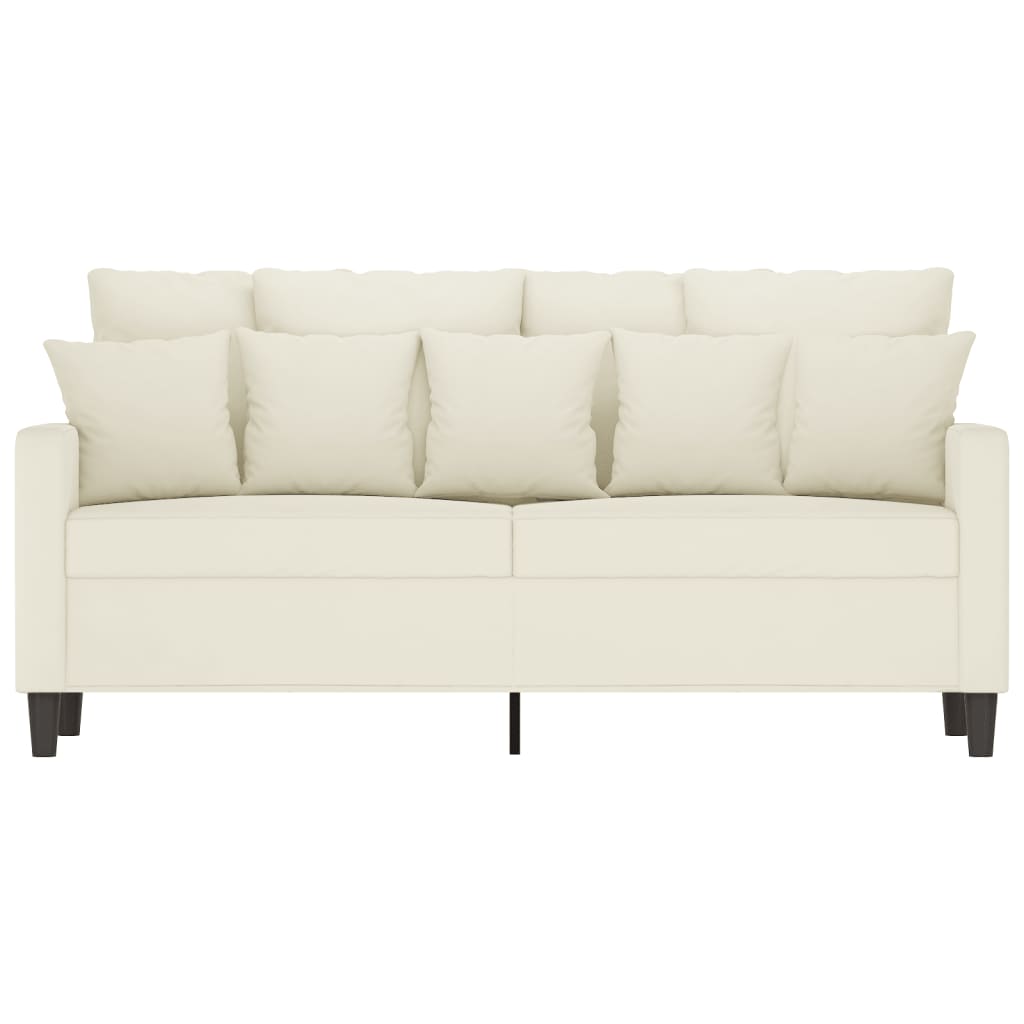 2-personers sofa creme 140 cm fløjl