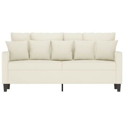 2-personers sofa creme 140 cm fløjl