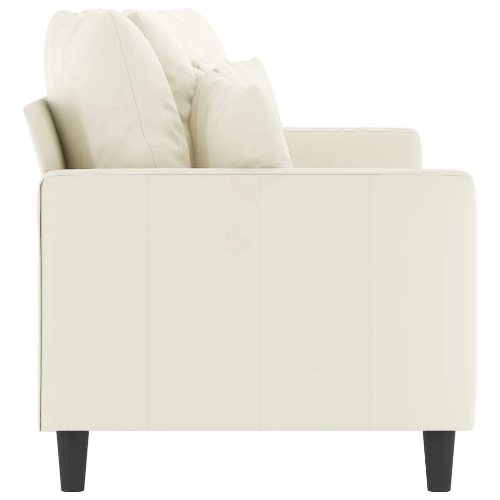 2-personers sofa creme 140 cm fløjl
