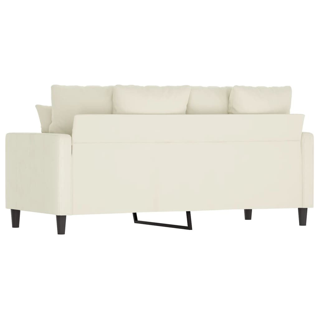 2-personers sofa creme 140 cm fløjl