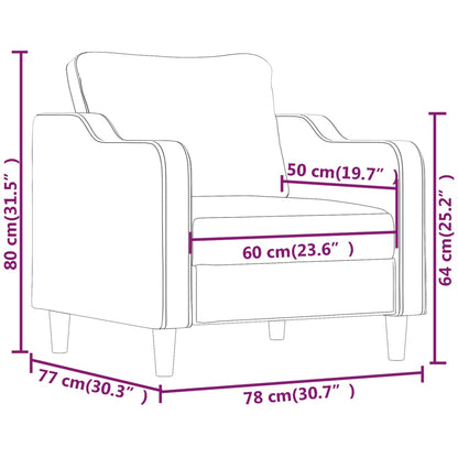 Sessel Creme 60 cm Stoff