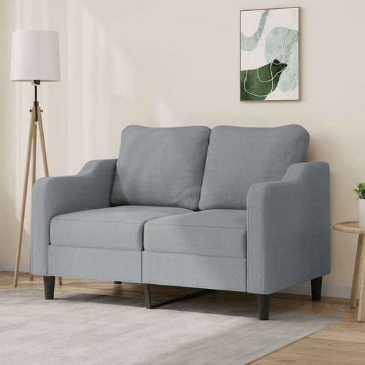 2-personers sofa lysegrå 120 cm stof