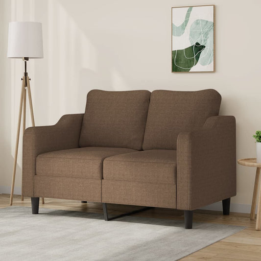 2-personers sofa brun 120 cm stof