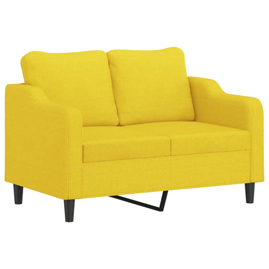 2-personers sofa lys gul 120 cm stof