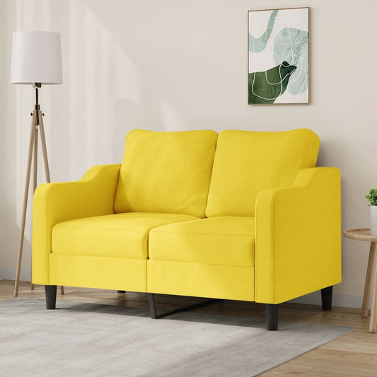 2-personers sofa lys gul 120 cm stof