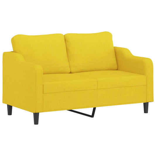 2-personers sofa lys gul 140 cm stof