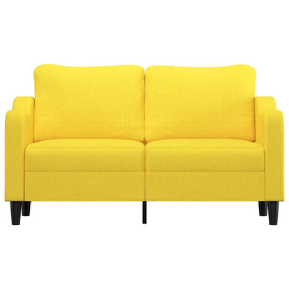 2-personers sofa lys gul 140 cm stof