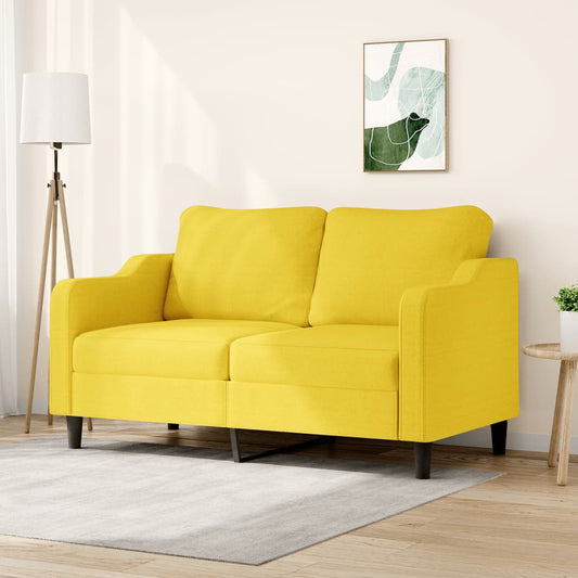 2-personers sofa lys gul 140 cm stof