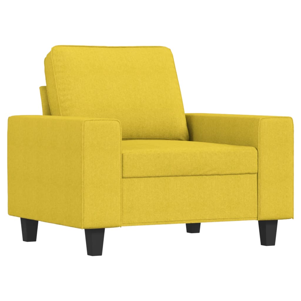 Lænestol Lysegul 60 cm Stof