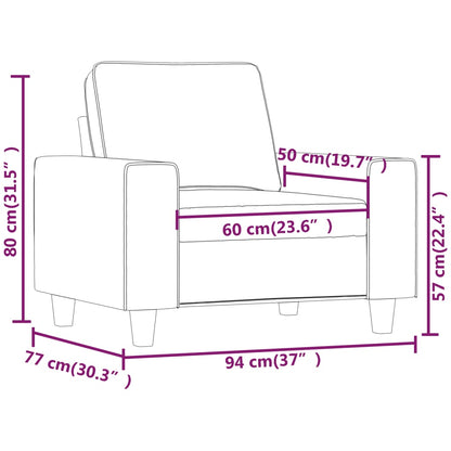 Lænestol Lysegul 60 cm Stof