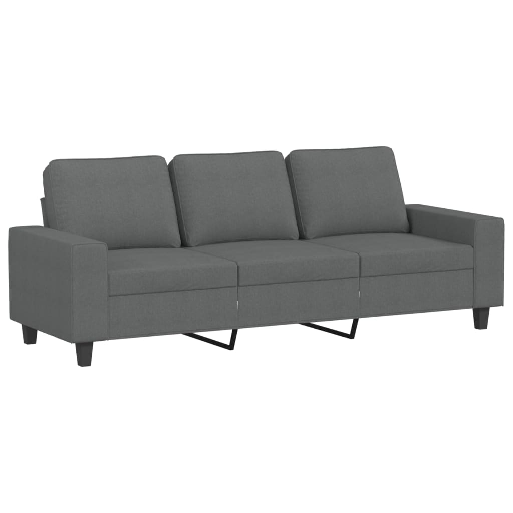 3-personers sofa mørkegrå 180 cm stof