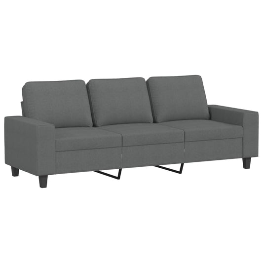 3-personers sofa mørkegrå 180 cm stof
