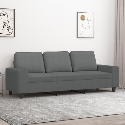 3-personers sofa mørkegrå 180 cm stof
