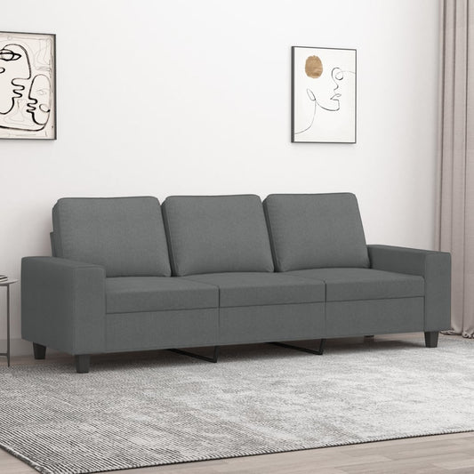 3-personers sofa mørkegrå 180 cm stof