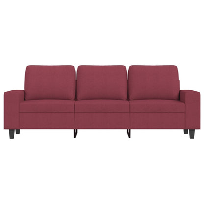 3-personers sofa vinrød 180 cm stof