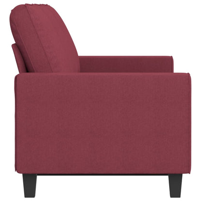 3-personers sofa vinrød 180 cm stof