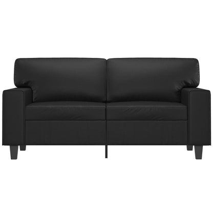 2-personers sofa sort 120 cm kunstlæder