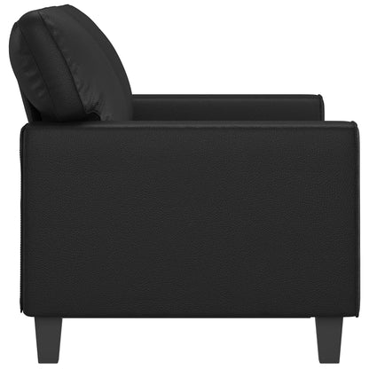 2-personers sofa sort 120 cm kunstlæder