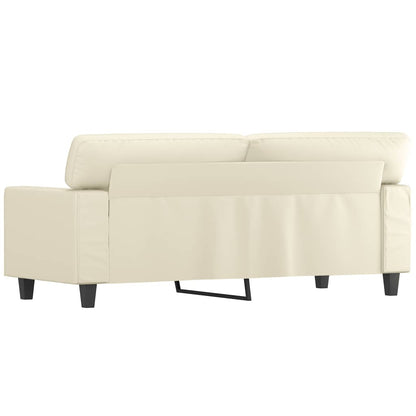 2-personers sofa creme 140 cm kunstlæder