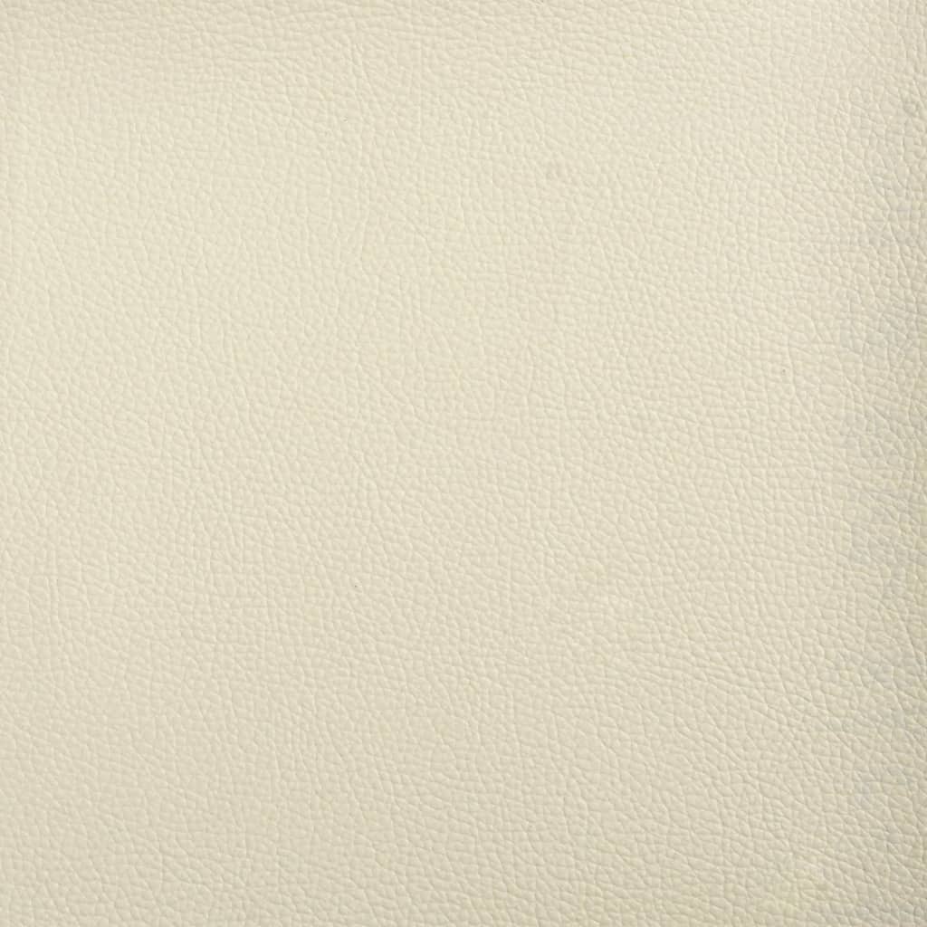 2-personers sofa creme 140 cm kunstlæder
