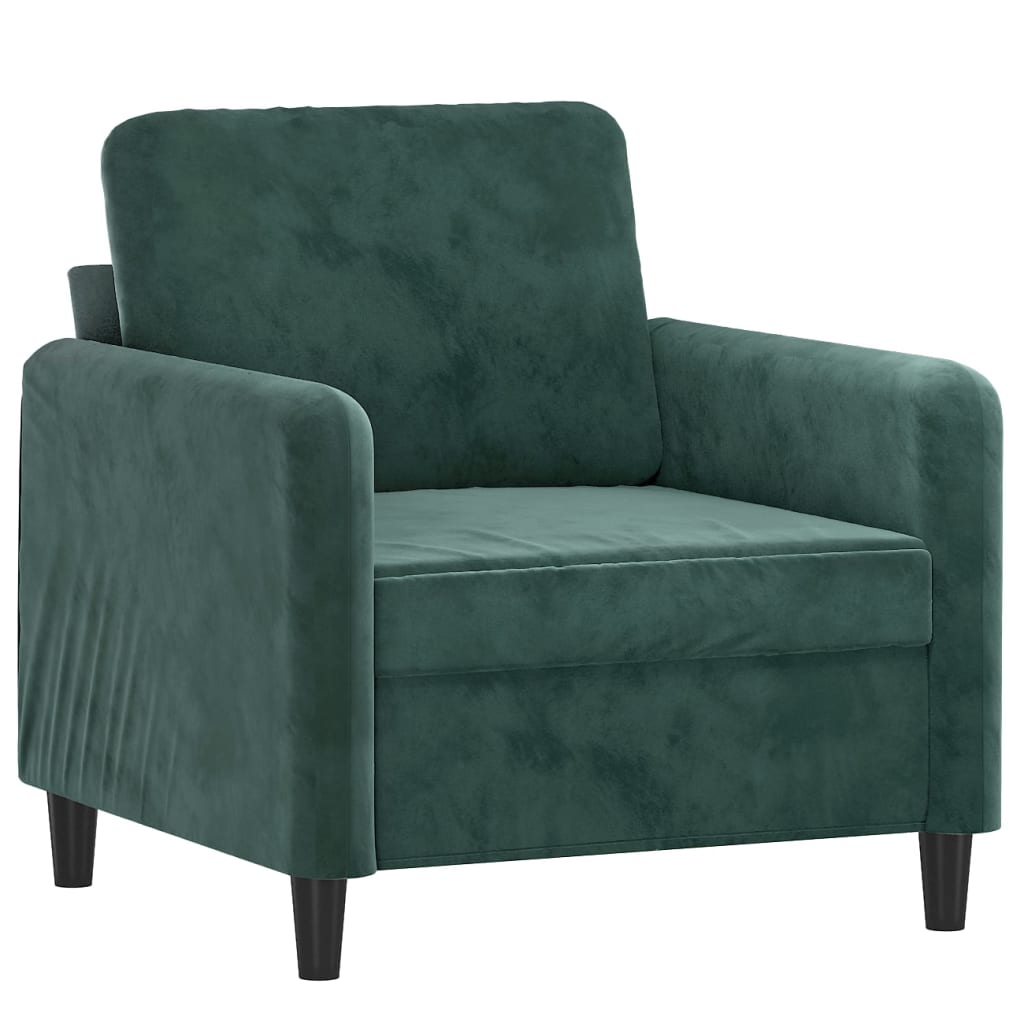 Lænestol Mørkegrøn 60 cm Velvet