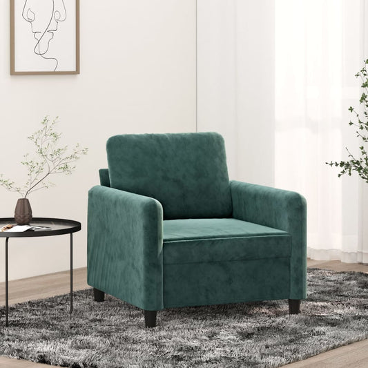 Lænestol Mørkegrøn 60 cm Velvet