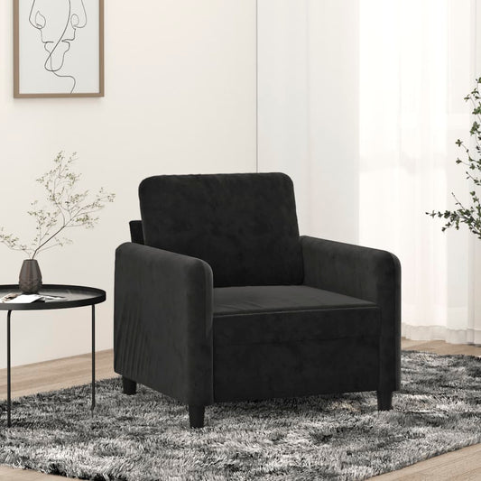 Lænestol Sort 60 cm Velvet