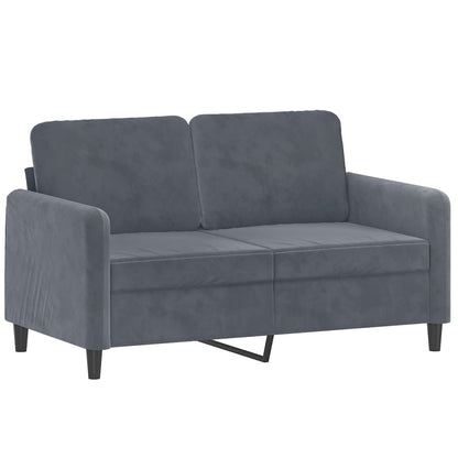 2-personers sofa mørkegrå 120 cm fløjl