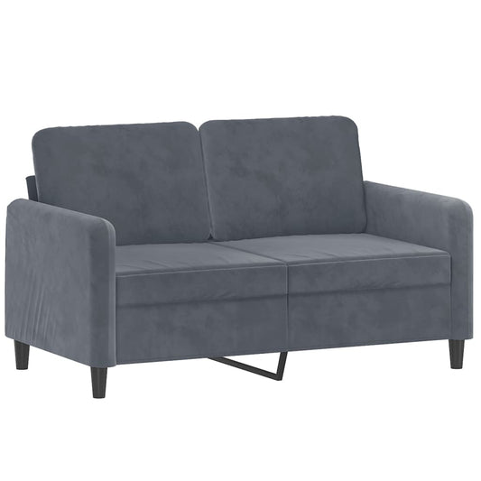 2-personers sofa mørkegrå 120 cm fløjl