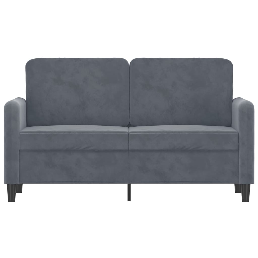 2-personers sofa mørkegrå 120 cm fløjl