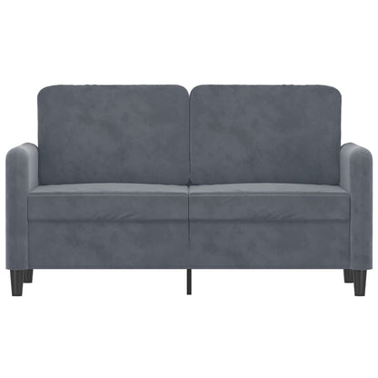 2-personers sofa mørkegrå 120 cm fløjl