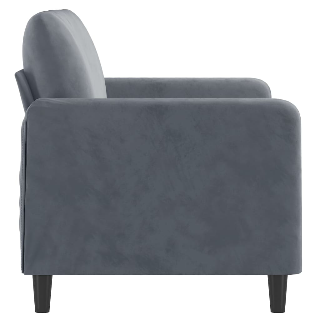 2-personers sofa mørkegrå 120 cm fløjl