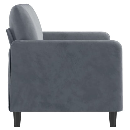 2-personers sofa mørkegrå 120 cm fløjl