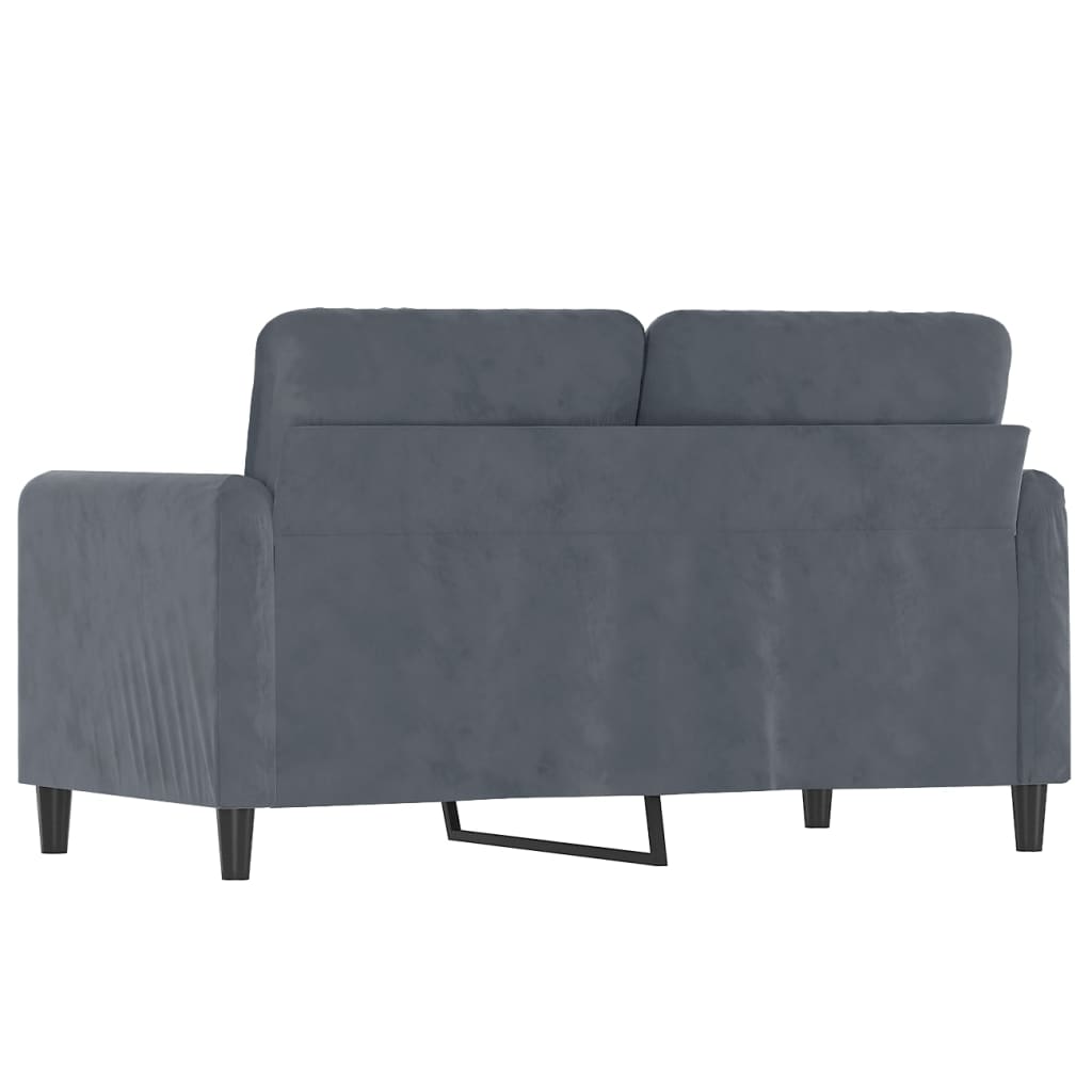 2-personers sofa mørkegrå 120 cm fløjl