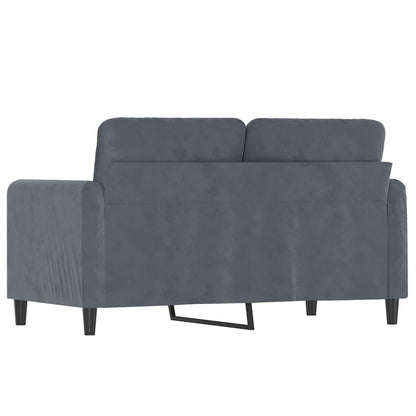 2-personers sofa mørkegrå 120 cm fløjl